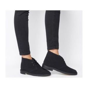 Clarks Black Suede Desert Boot